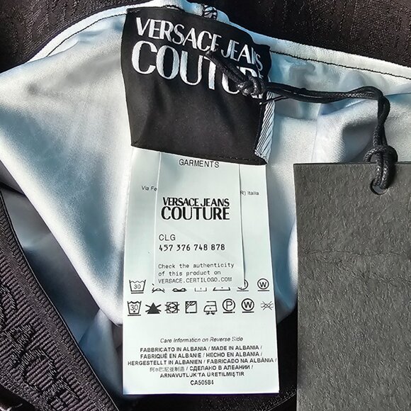 SOLD Versace Jeans Couture Logo Band Leggings Black - Size 40 (US 4) - $225 MSRP - Picture 4 of 8